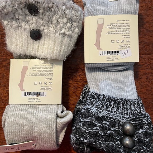 NWT Simply Noelle Tall Socks one pair (KC B) - Picture 3 of 3